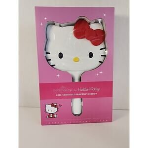 NIB Impressions Vanity Hello Kitty LED Handheld Makeup Mirror USB Rechargeable
